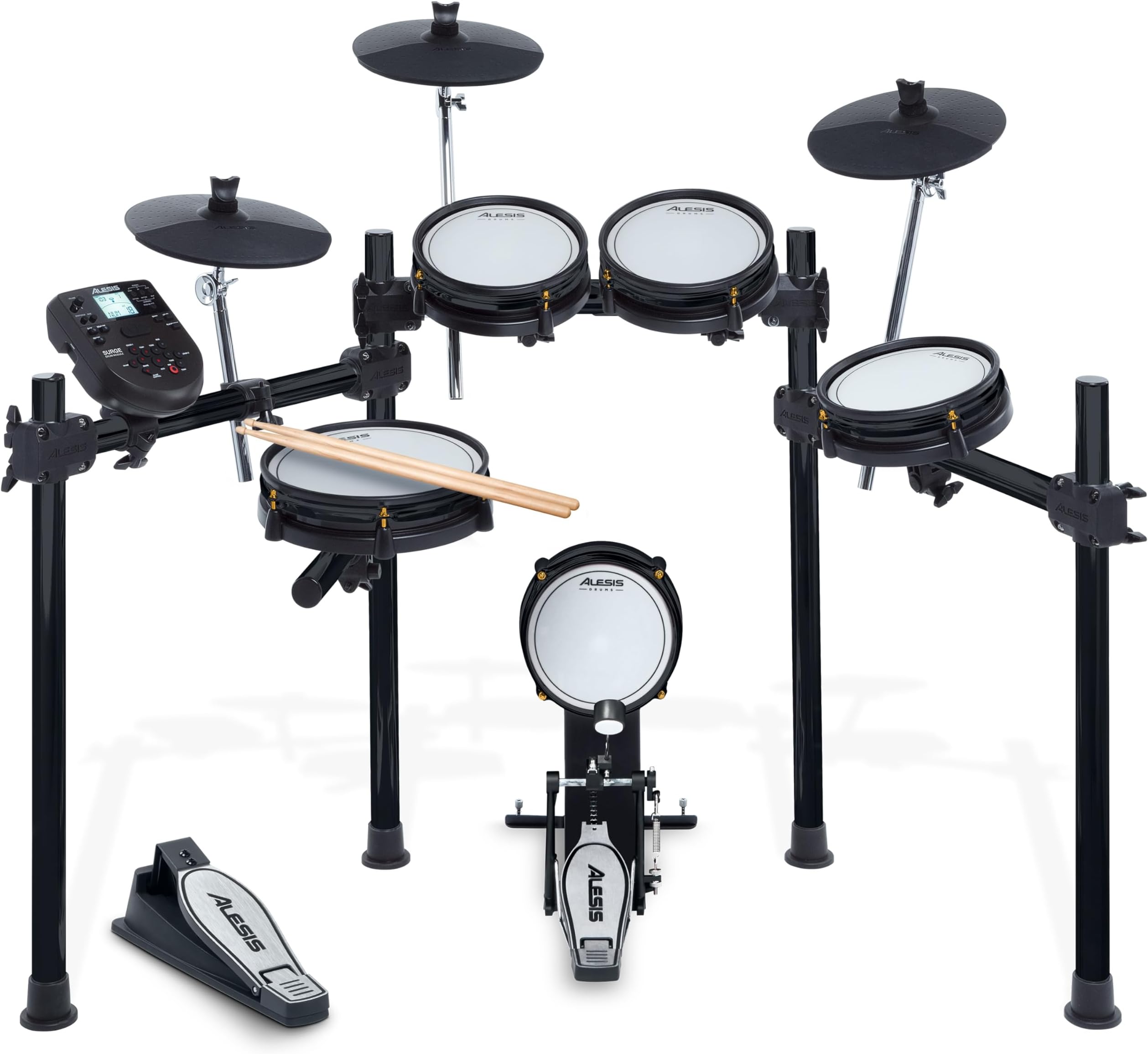 Alesis Surge Mesh SE - Electronic Battery Made of Low Noise Retina with Battery Module, Sturdy Rack, 40 Sets and 385 Sounds