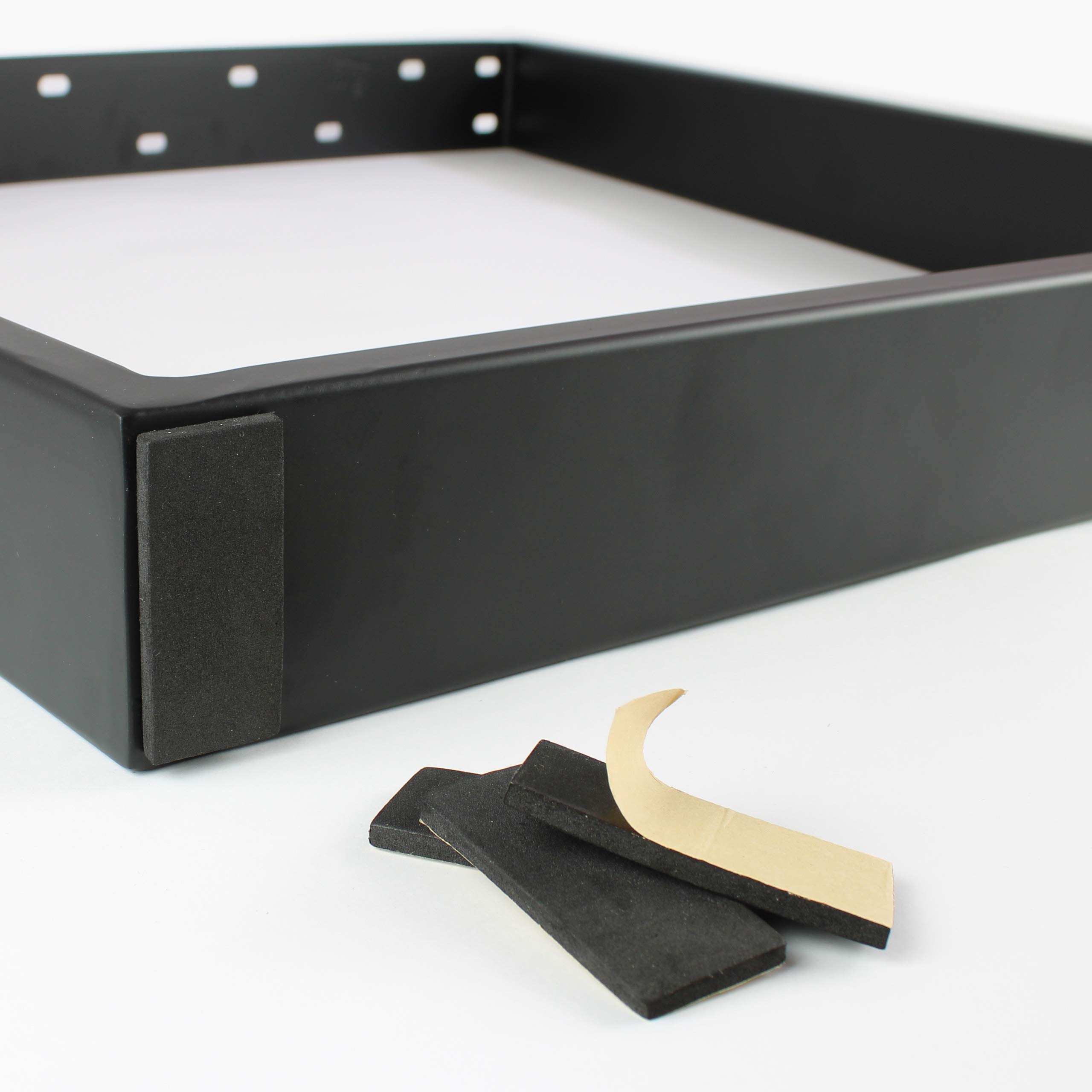 Natural Goods Berlin 2X Design Tischkufen viele Modelle Metall Tischbeine, Tischgestell aus Stahl, geneigt, Trapez, Esstisch, Schreibtisch, Couchtisch, Bank (H72cm, Schwarz)