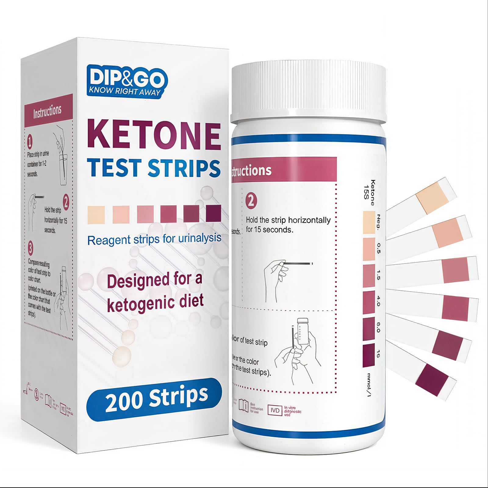 DIP&GO Ketone Test Strips
