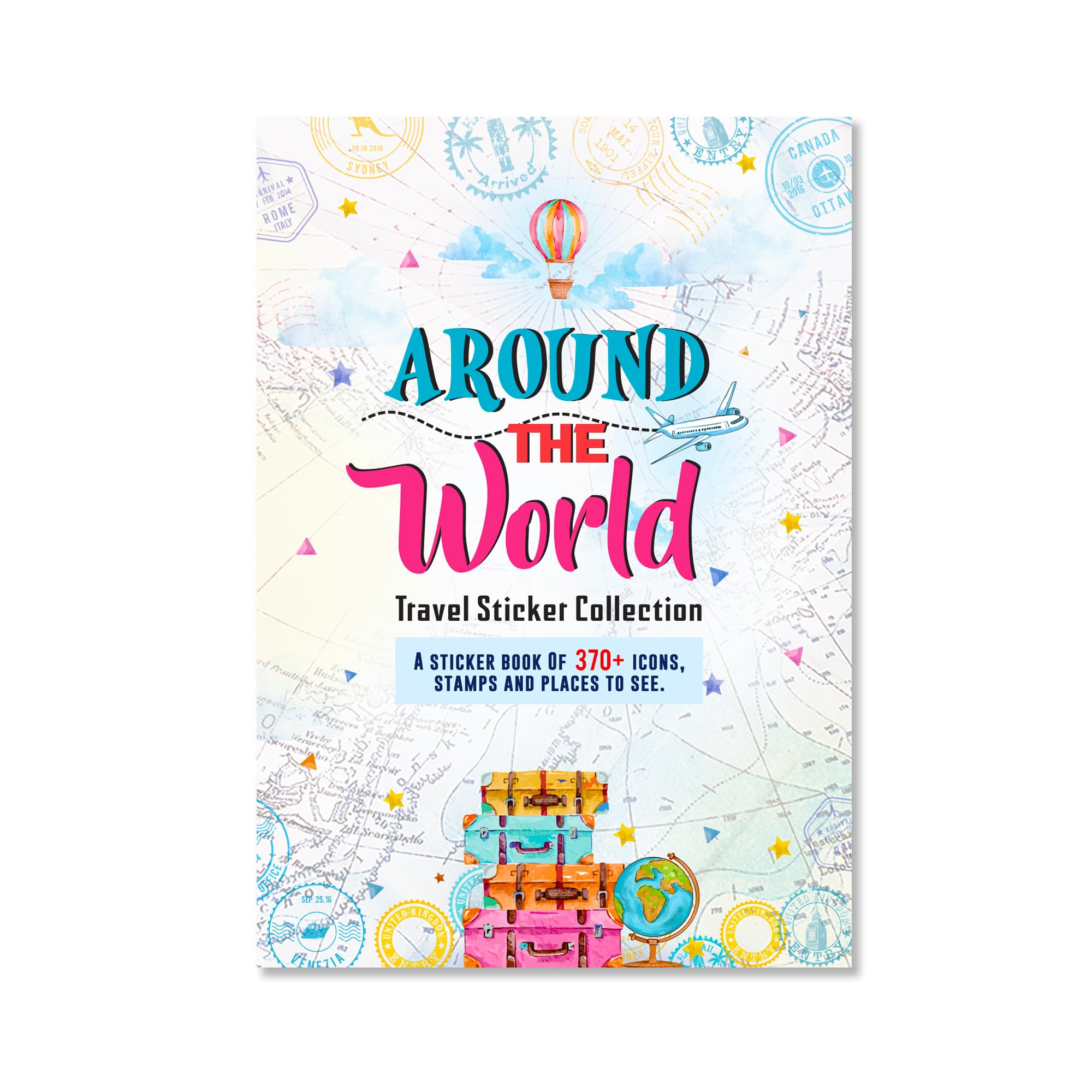 DOODLE Sticker Book for Journal with 370+ Travel Stickers | Perfect for Journaling, Scrapbook Projects, Décor & Page Decoration | A5 Book with 10 Pages - Image 5 thumbnail