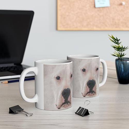 Miniatura 5 de Funny Gifts - Taza de café con diseño de perro argentino, diseño de perro argentino, taza de cerámica blanca, 11 onzas