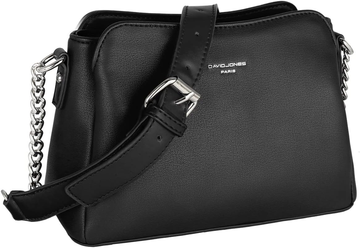 DAVID JONES Kleine Schoudertas Voor Dames Tas Mobiele Telefoon Van Hard Pu Leer Kettingen Met 3 Vakken Avond Shopping City Trend Zwart One Size 1012822941 DAVID JONES Kleine Schoudertas Voor Dames Tas Mobiele Telefoon Van Hard Pu Leer Kettingen Met 3 Vakken Avond Shopping City Trend Zwart One Size 1012822941