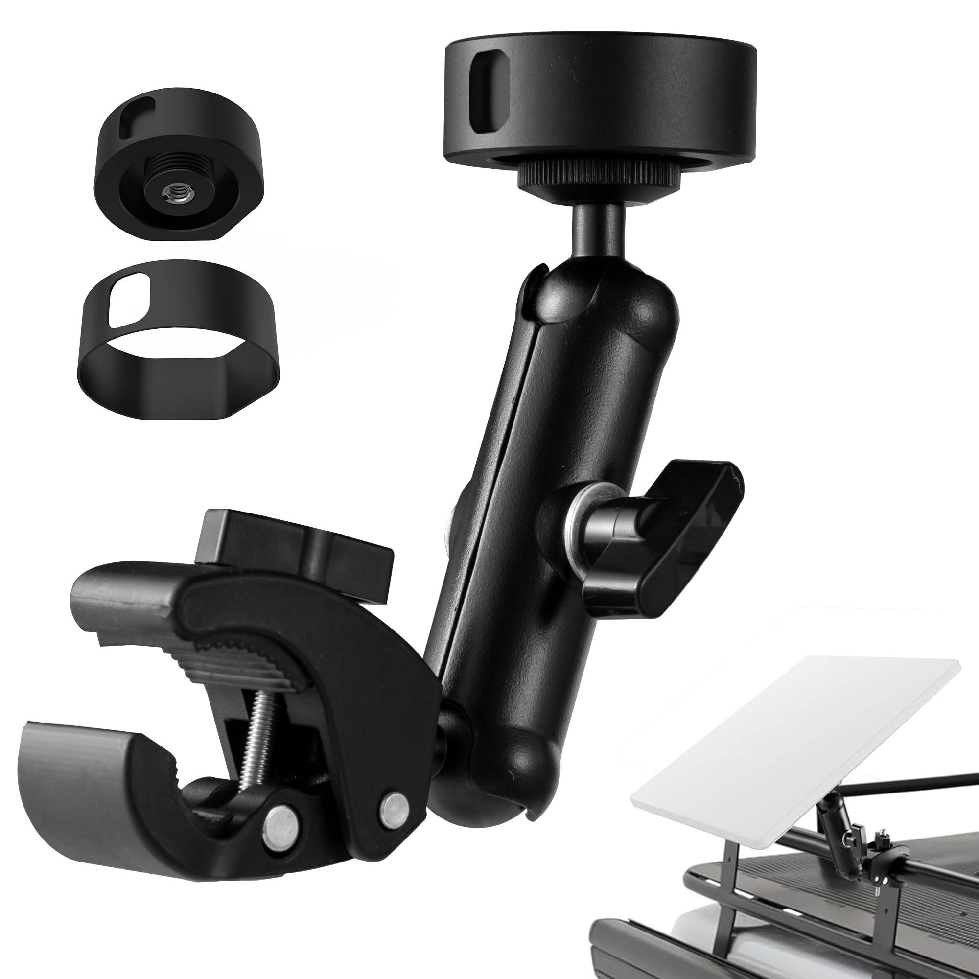 for 2025 Starlink Mini Clamp Mount and 2024 Pipe Adapters, Born for Starlink Mini Pipe Adapter and Flat Mount for RV/Pole/Yacht/Camper/Guardrails, 2 in 1 Design