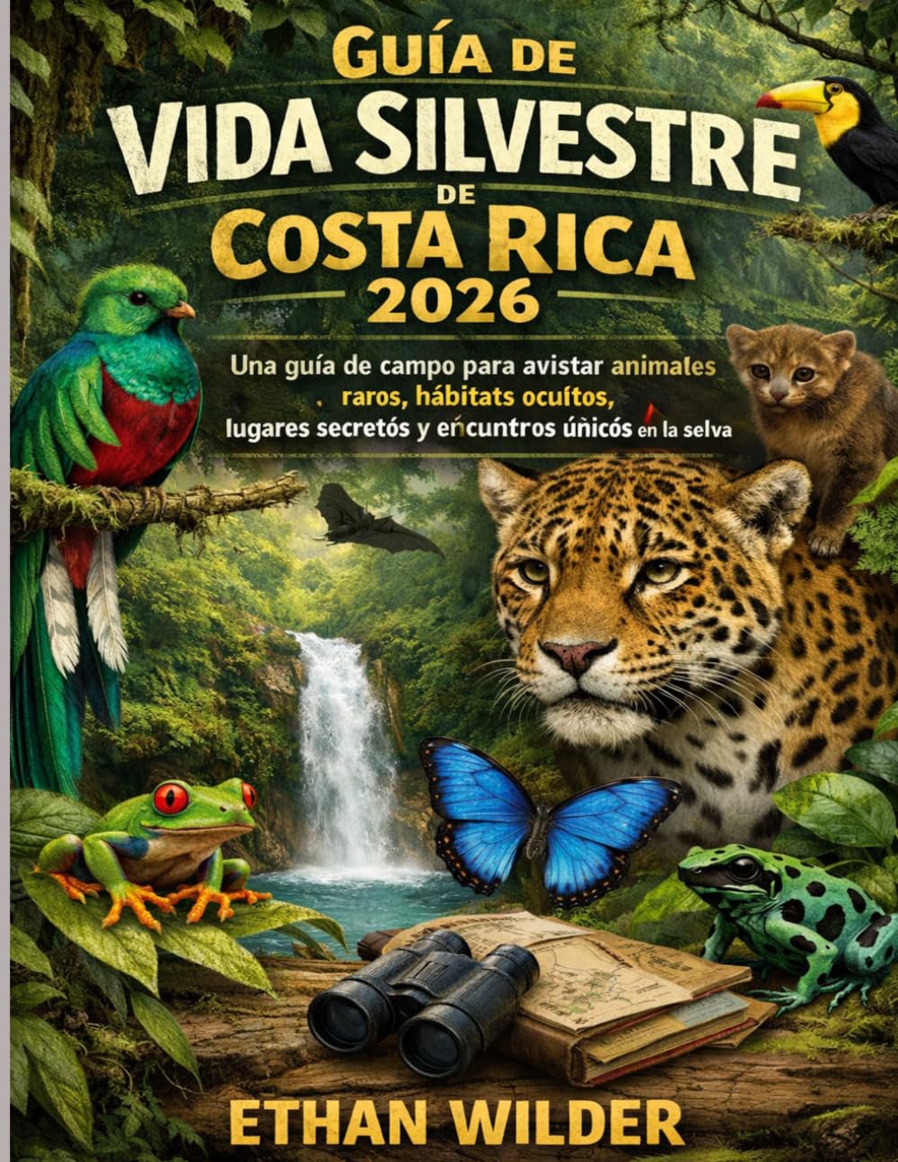 Guía de vida silvestre de Costa Rica 2026: Una guía de campo para avistar animales raros, hábitats ocultos, lugares secretos y encuentros únicos en la selva.