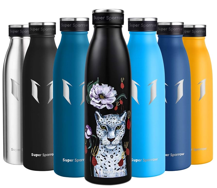 SUPOR ステンレス水筒 緑 楽天市場】Super Sparrow 水筒 真空断熱スポーツボトル 350mlの通販