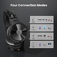 Vista 6 de OneOdio Studio Max 1-20MS Auriculares inalámbricos DJ de baja latencia, tiempo de reproducción de 120 horas, audio de alta resolución /LDAC