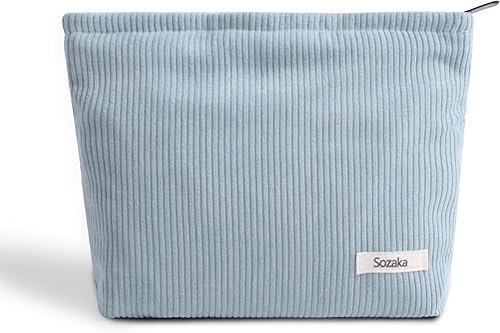 Miniatura 14 de Bolsas de cosméticos para mujer, bolsa de cosméticos de pana, bolsas estéticas para mujer, bolsos de mano, bolsos de mano con puntos sonrientes