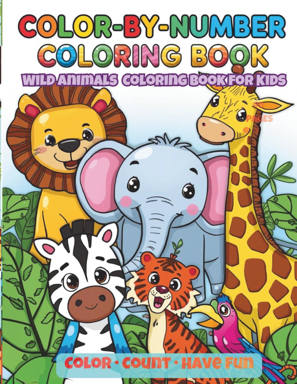 Wild Animals Color by Number Coloring Book for Kids: Fun and Easy Numbered Coloring Pages with Amazing Wildlife