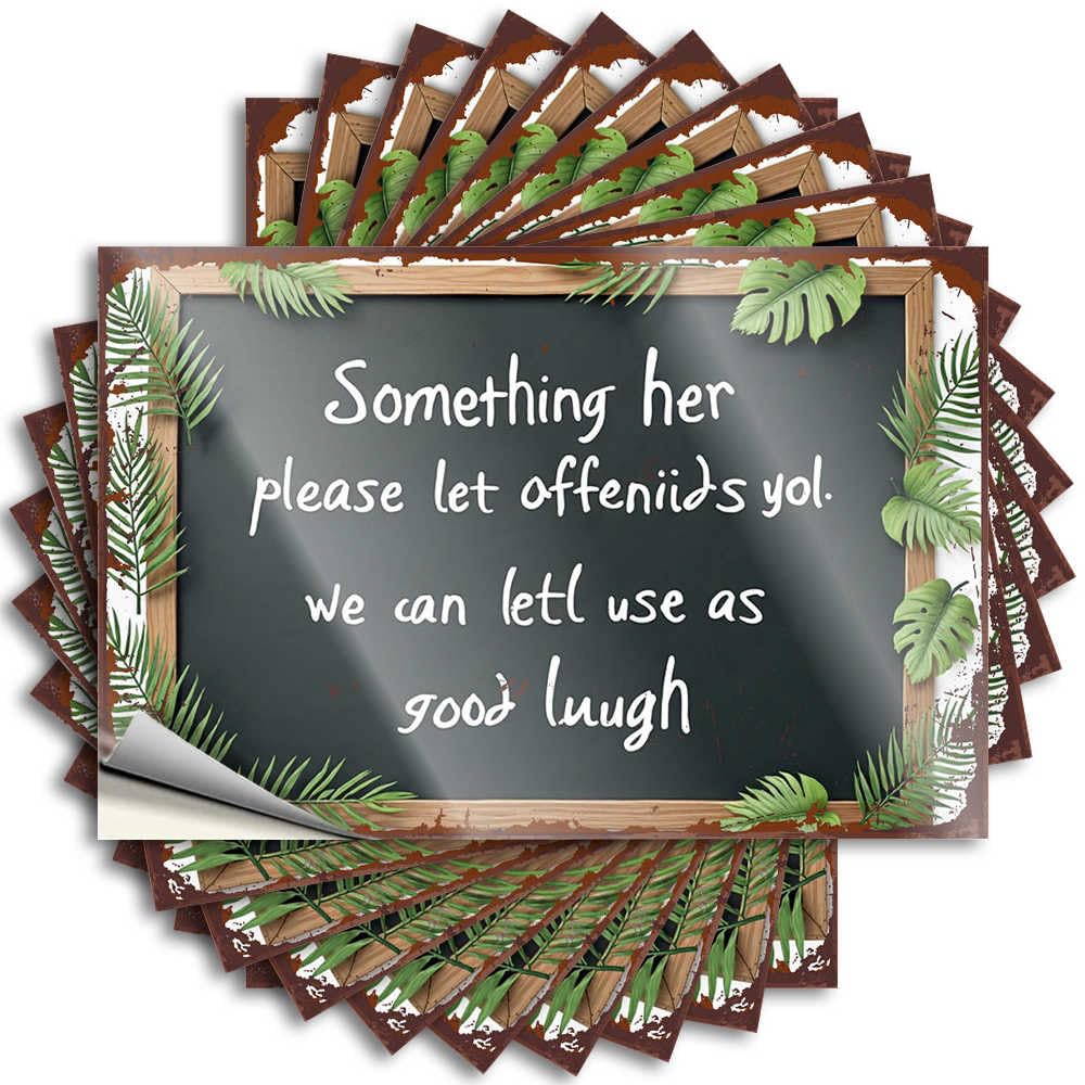 Decal - Cats Bumper Chalkboard Joke: Something Her Please Let Offeniods Yol. for Taupe Guest(8X12CM)