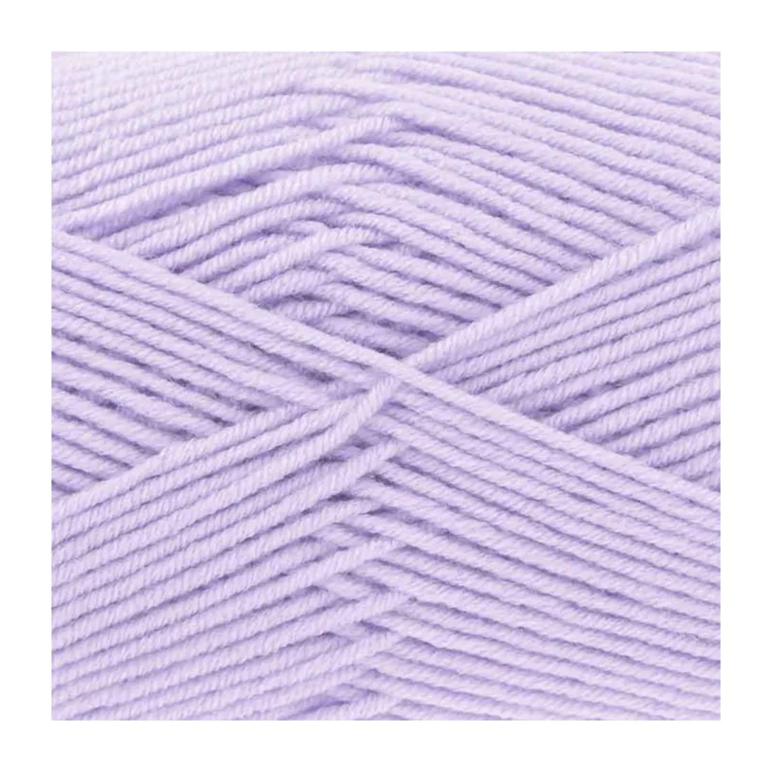 King Cole Cherished DK Yarn - 100g Ball - 100% Anti-Pilling Acrylic Double Knitting Wool - Super Soft Yarn for Baby Garments, Blankets, and Clothes (1414 Lavender)