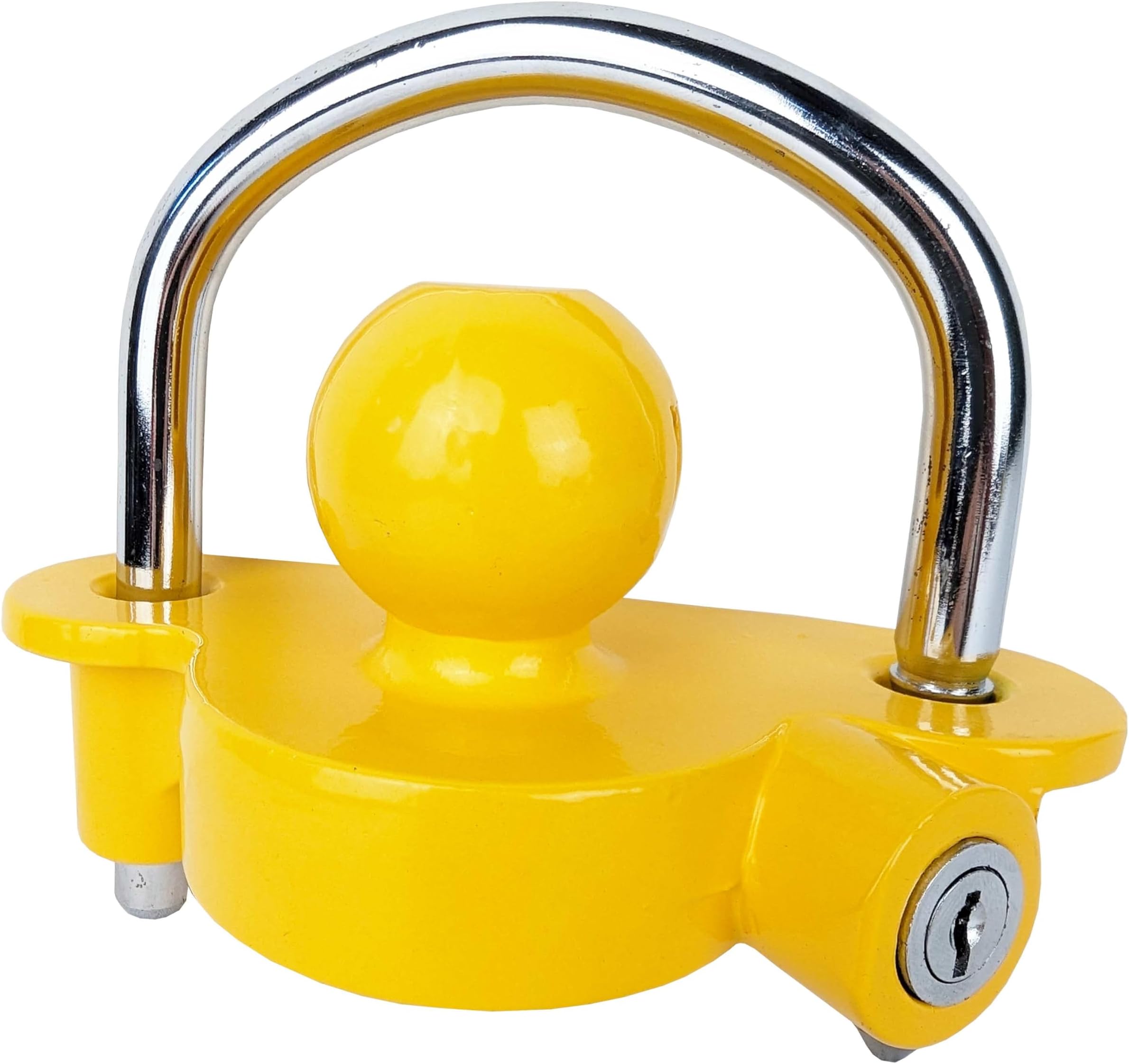 Universal Tow Ball Trailer Hitch Lock Security Kit for Caravan - Anti-Theft Coupling Lock With 2 Keys