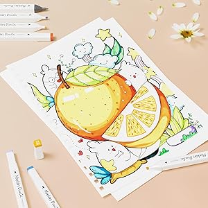 Alcohol Markers, 120 Colors Dual Tip Markers Broad Brush Tip and Fine Tip, Marker for Coloring Drawing Painting Art, Alcohol Marker Set with Case for Adults Kids (White Barrel)