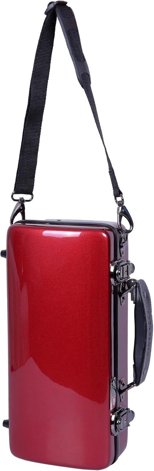 Crossrock Fiberglass case for Bb Clarinet- Lightweight Hardshell With Backpack Straps- Silver(CRF1020CLSL)
