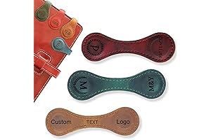 Personalized Leather Magnetic Bookmarks with Custom Engraved Name Initials