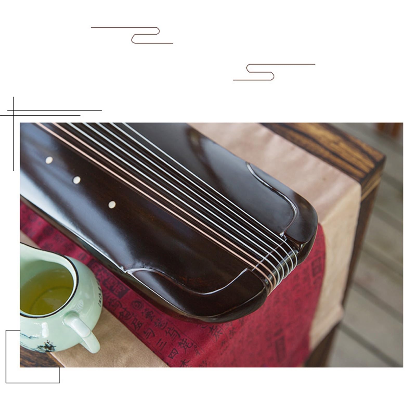 Guqin Ze Starego Drewna Cedrowego Dla Początkujących Przygotowujący Do Egzaminu Ręcznie Z Surowego Lakieru Siedmiostrunowy Instrument Guqin (chińska Cytra)