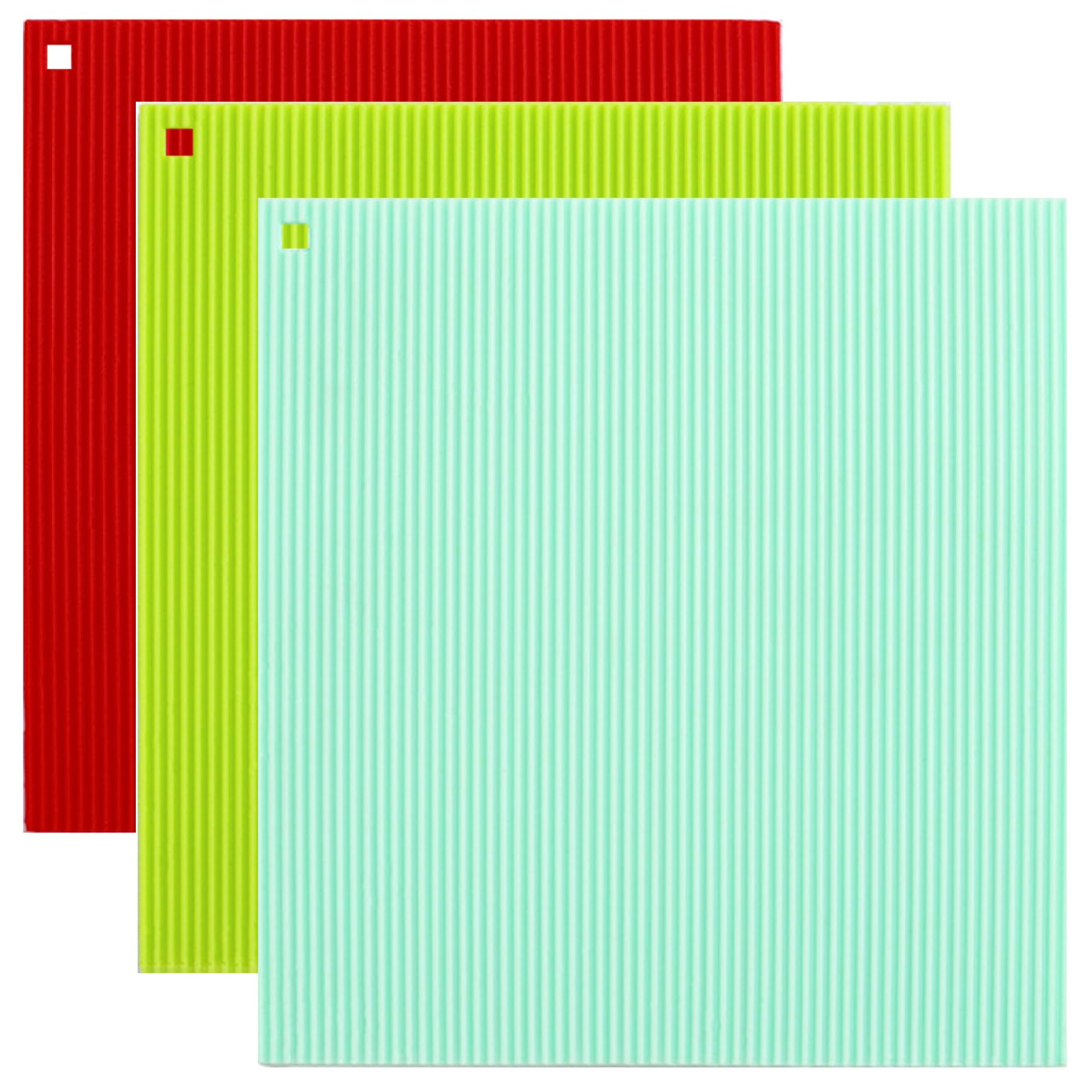 CUCUFA 3Pcs Sushi Mat Food Grade Silicone Sushi Rolling Mat Non Stick Sushi Roller Durable and Reusable Sushi Rolls DIY Sushi Making Kit for Home Kitchen 8.5x7.8'' Sushi Mat