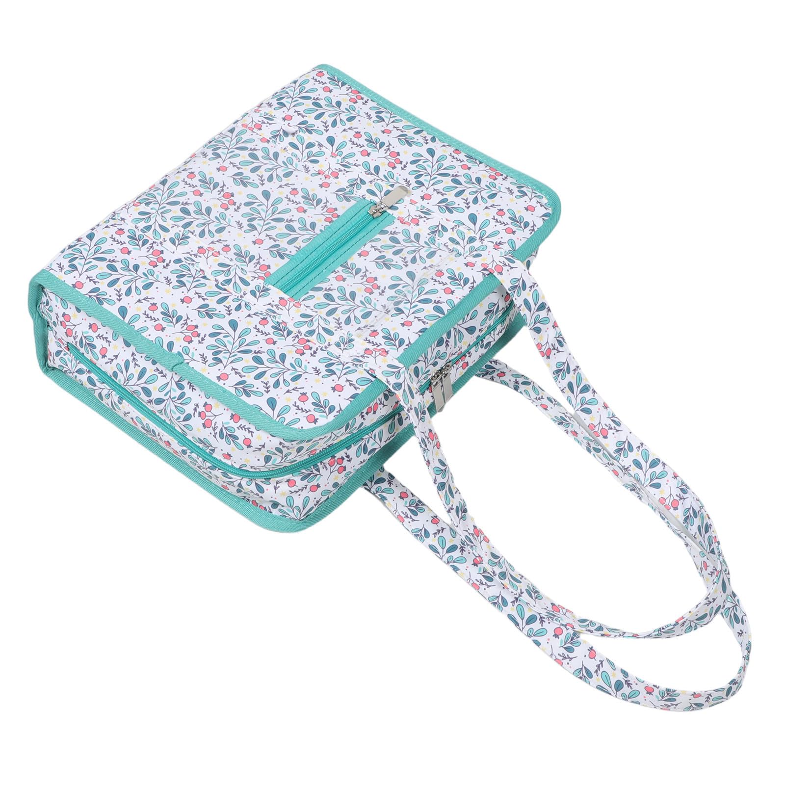 Bolsa de bordado multicapa con diseño portátil de tela estampada para costura