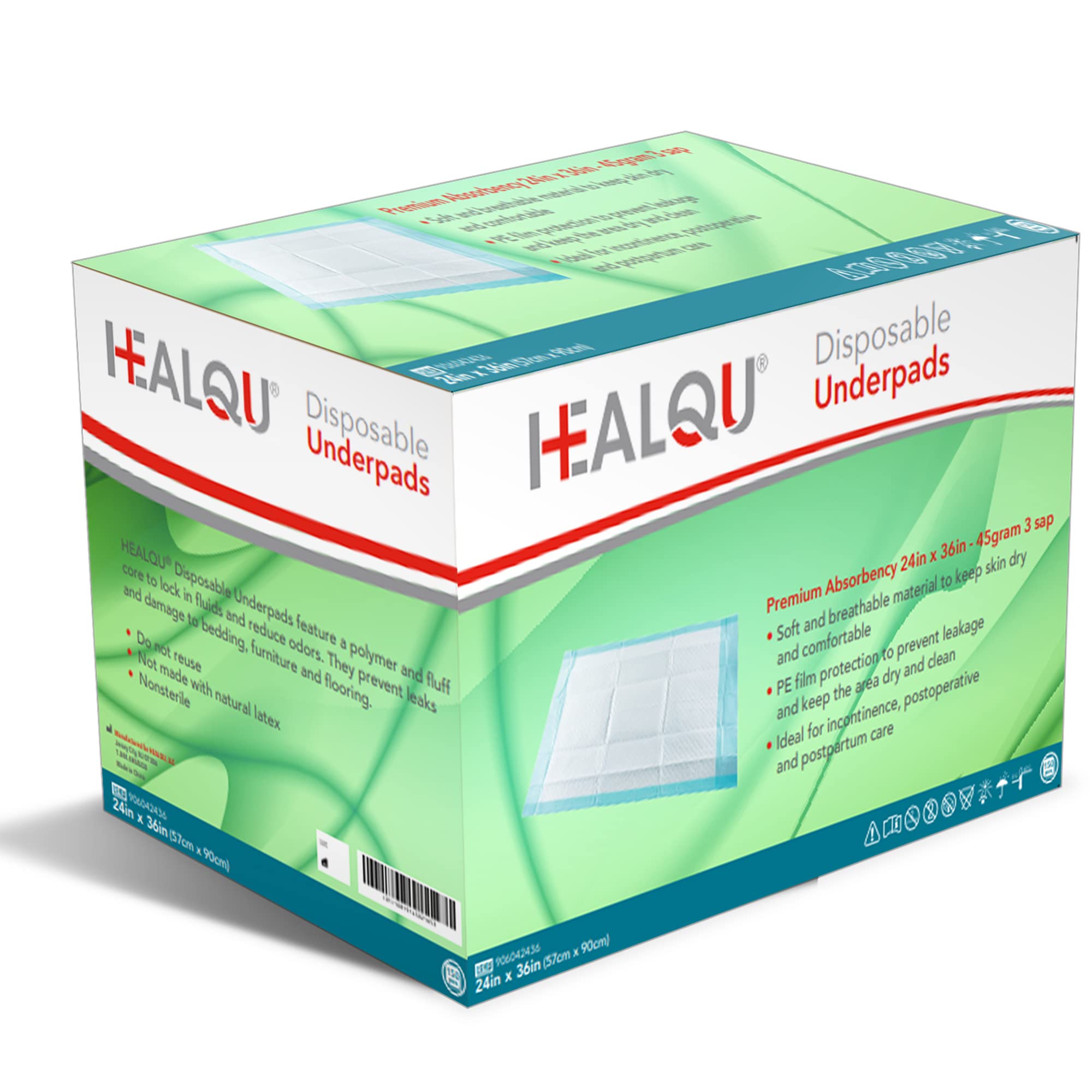 Disposable Fluids Snapklik.com : Healqu Disposable Underpads - Incontinence Bed Chux Pads ...