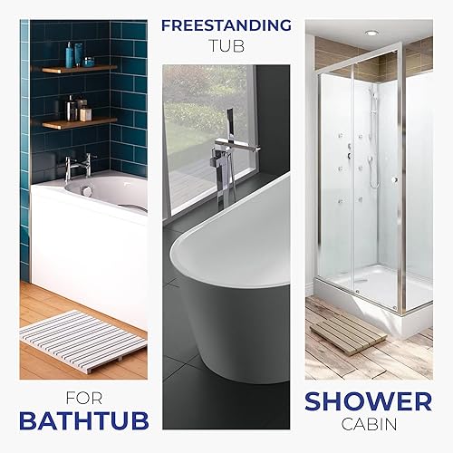 Miniatura 7 de LAUTE Tubo de drenaje de ducha para bañera, kit de drenaje flexible independiente de 1 12 pulgadas de diámetro, kit de tubo de drenaje de ducha