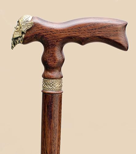 Miniatura 2 de Bastón de madera personalizado para hombre, Thor Viking, bastones y bastones hechos a mano de diseñador para caballero