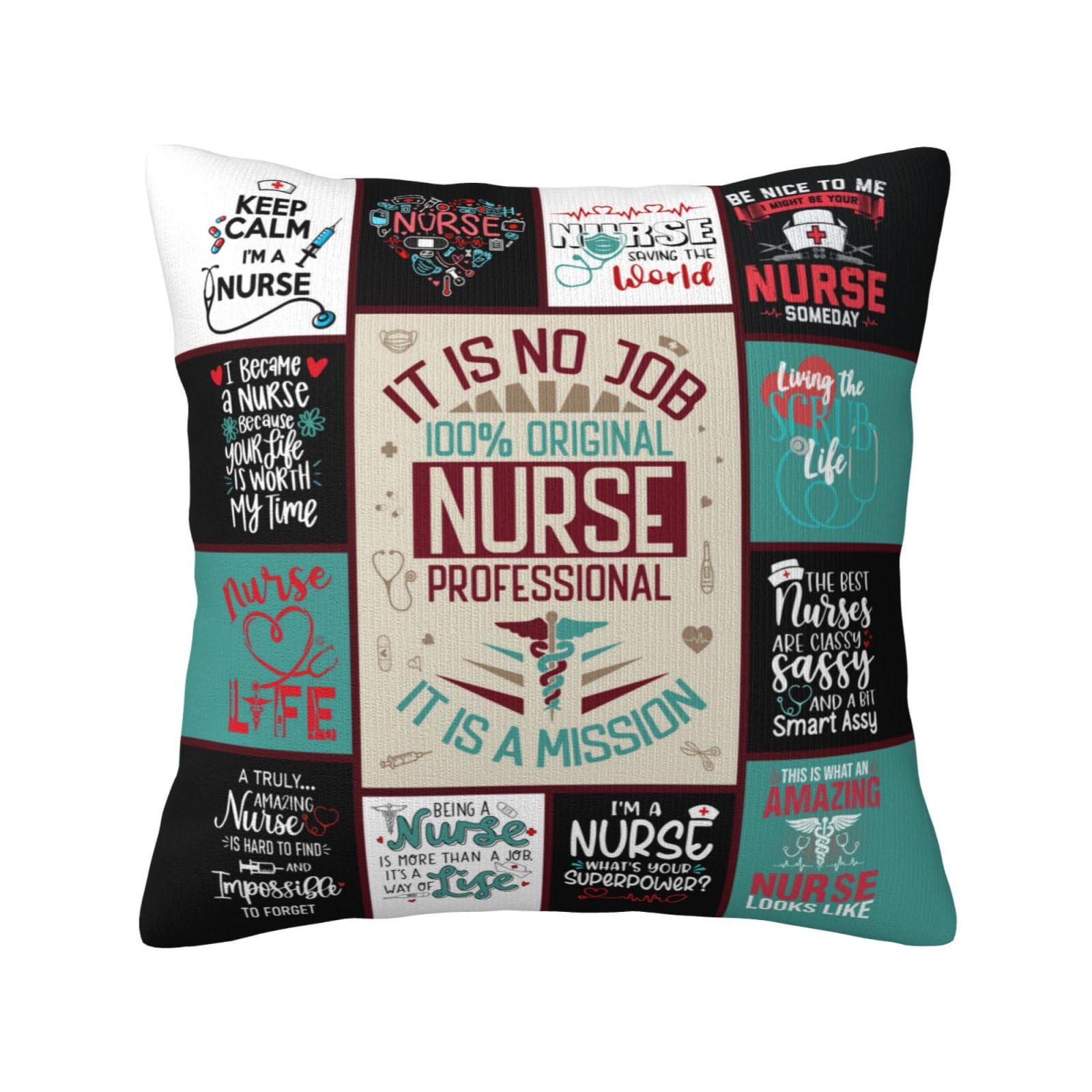 Nurse Gifts for Women - Nurse Practitioner Gifts for Women - Gifts for Nursing Student - RN Gifts for Nurses - Nurse Graduation Gift - Nurse Appreciation Gifts Throw Pillow Covers 18 x 18 Inch