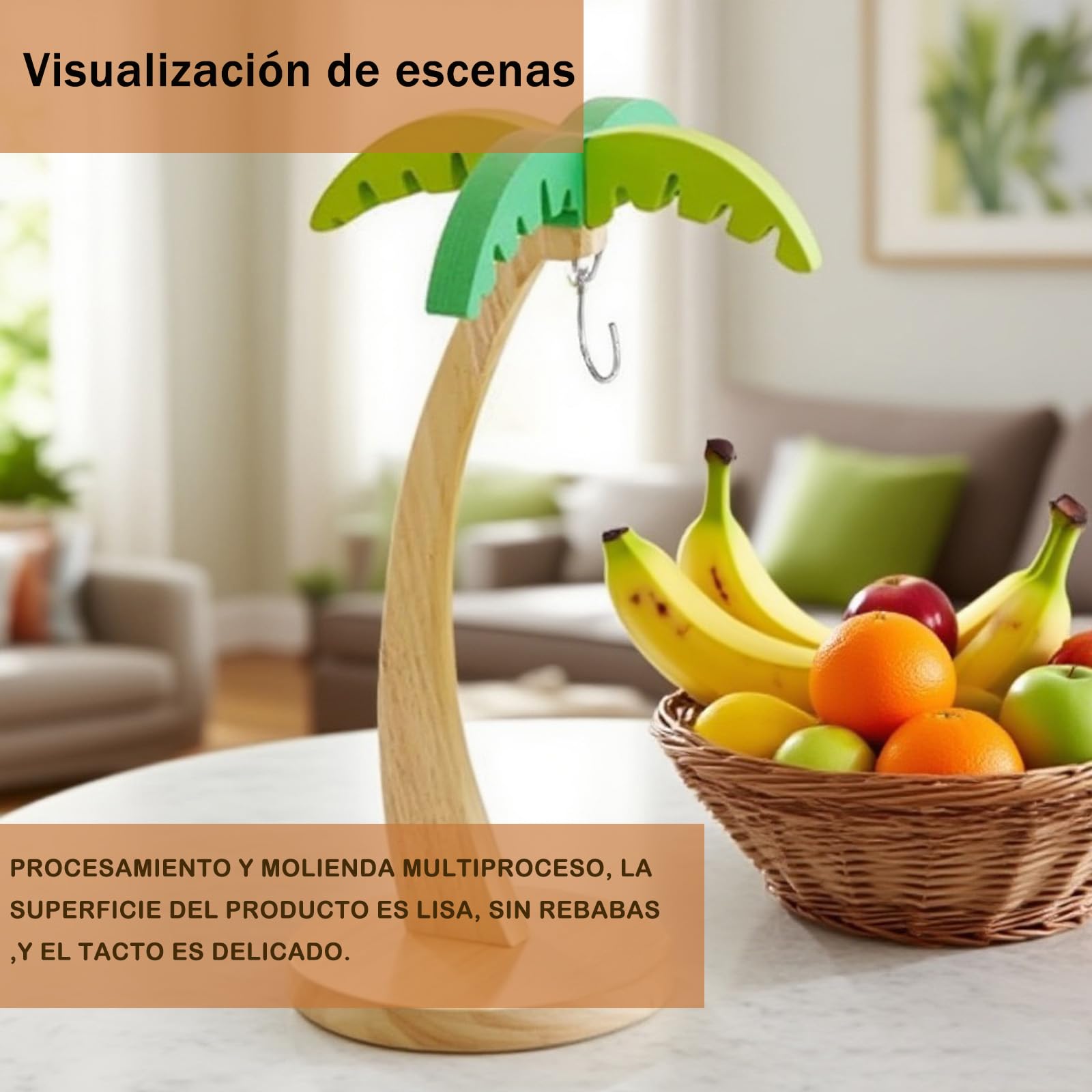 Supporto per banane, in acciaio inox, durevole, per banane e altri
