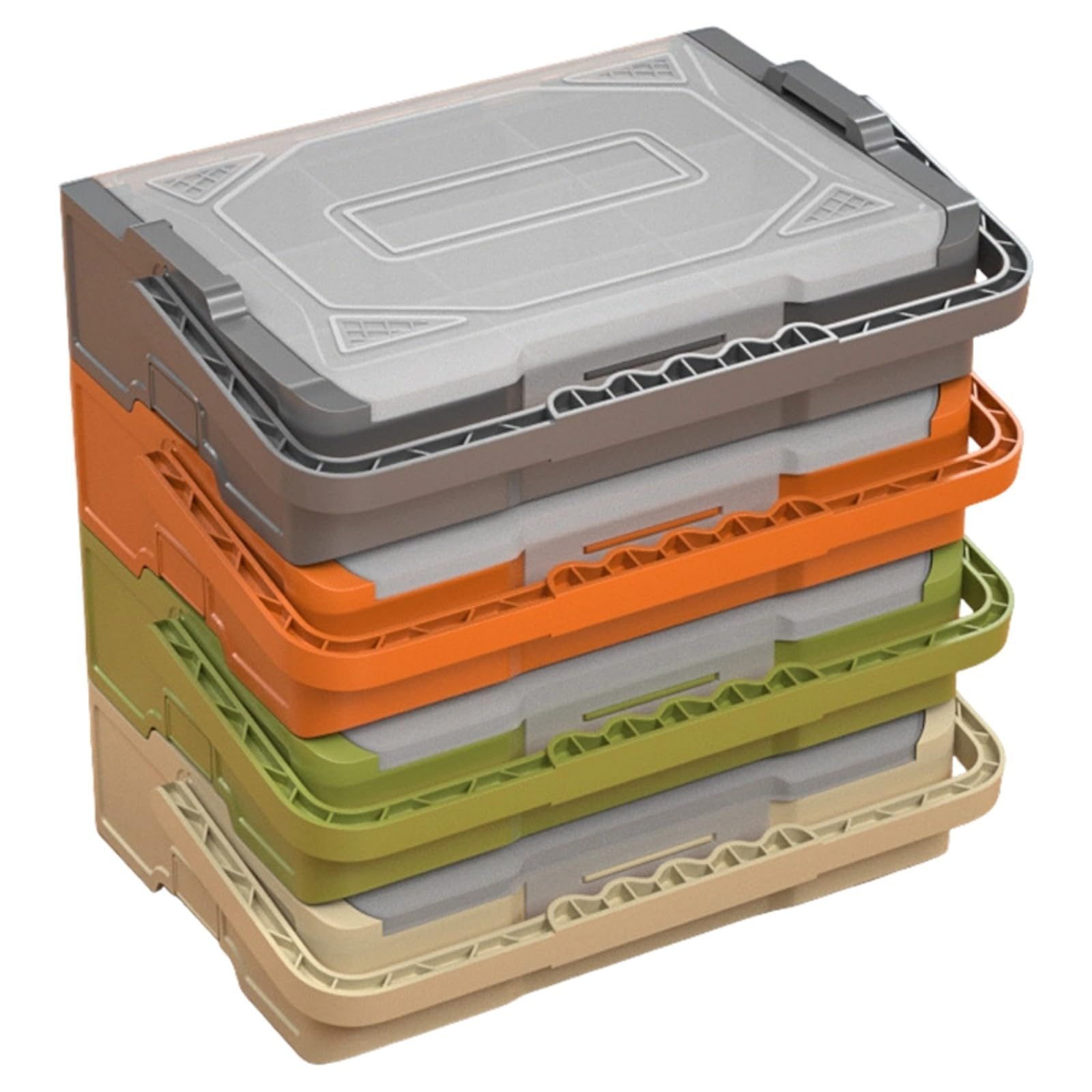 Hsioluted Easy Stackable Bin for Parts Organization Nestable Box and Removable Dividers Stackable Container for Organizing