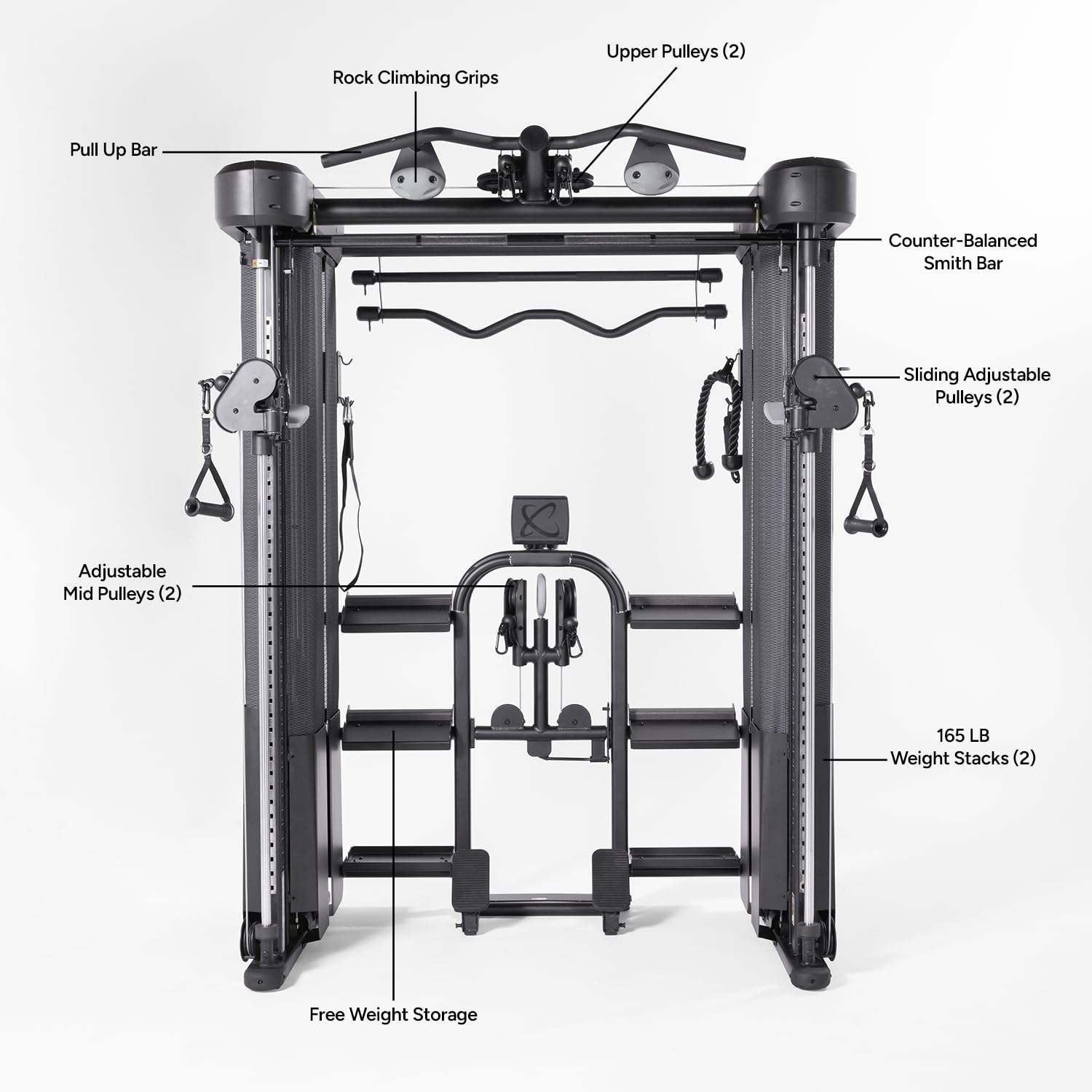 Inspire Series FT2 PRO Smith Functional Trainer, Premium Gym, 350 lb Max on Smith Bar - (FT2 PRO Base)