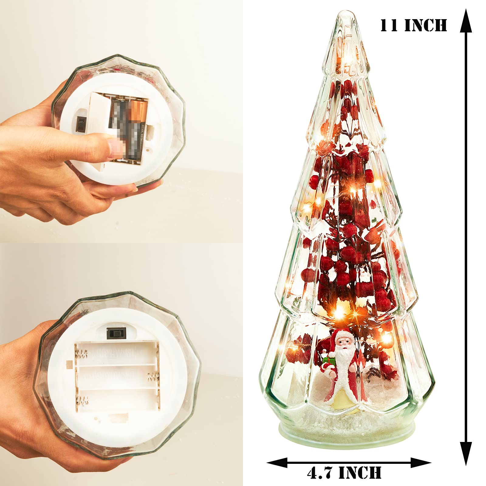 Amazon.co.jp: Dohance 11インチ LED タワー ガラス 卓上 クリスマス