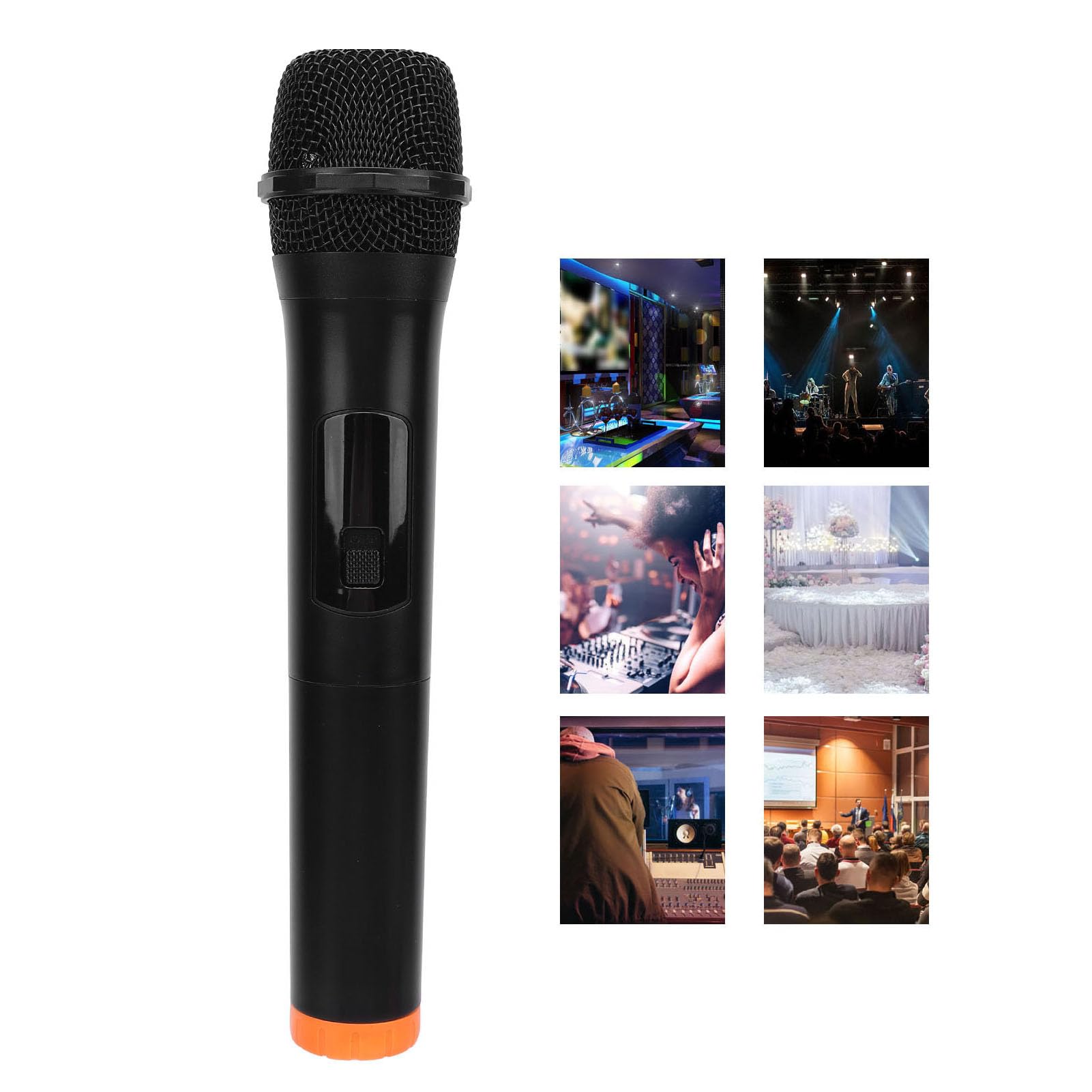 2.4G Receiver Microphone, Dynamic Microphone with Miniature Receiver, Ideal for Karaoke, Online Live Streaming, Outdoor Performances, Escape the Wires