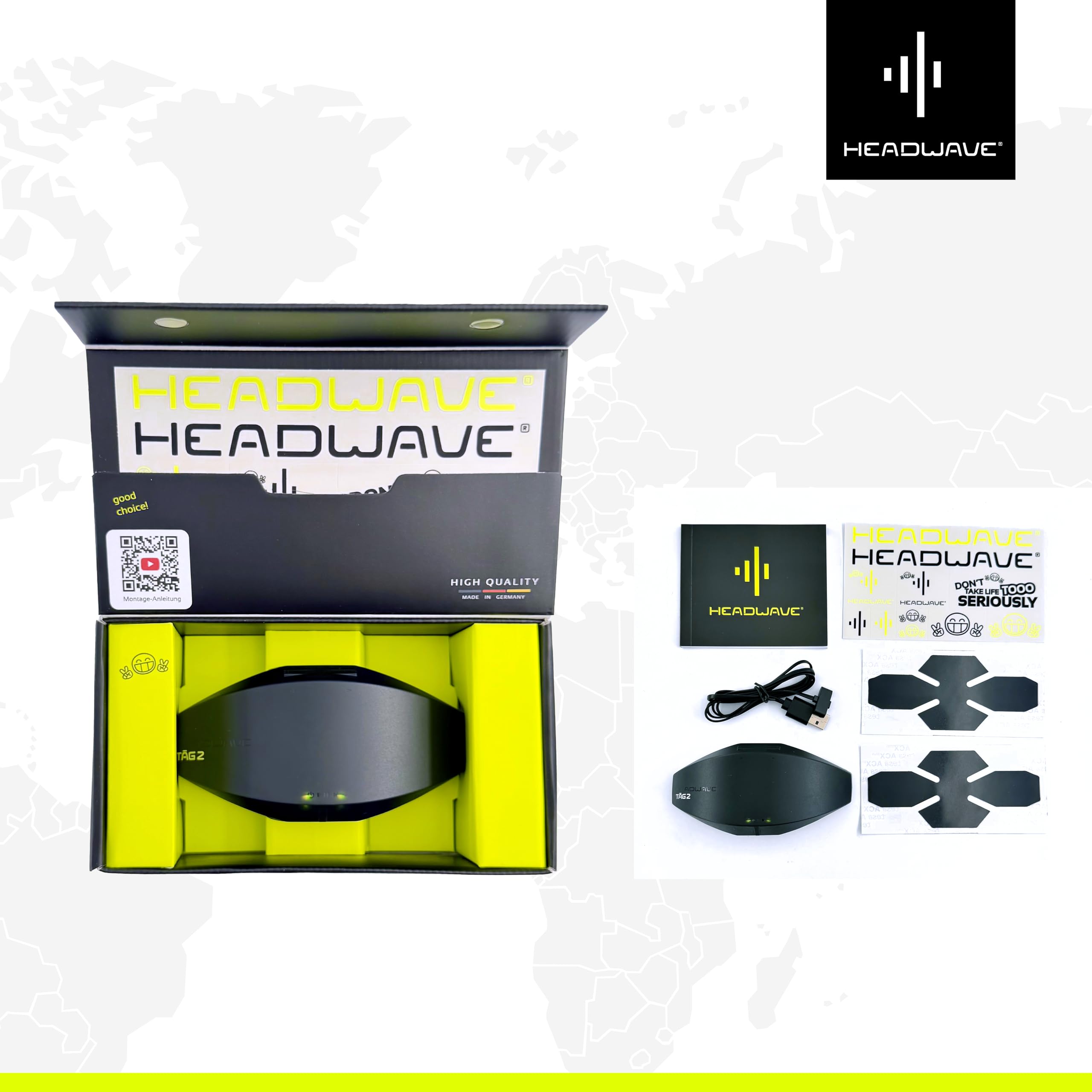 Headwave TĀG 2 - Bluetooth Lautsprecher für Motorrad-Helme, Musik und Navigations-Ansagen, Headset, Soundsystem, mega laut und mega Klang