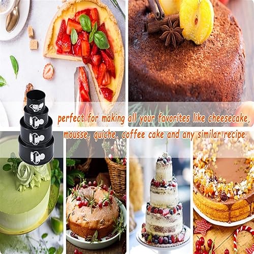 Miniatura 7 de RYDOX Molde De Corazón Para Pastel Heart Mini Cheesecake Pan Set de molde para hornear pasteles en forma de corazón con tapa para magdalenas y