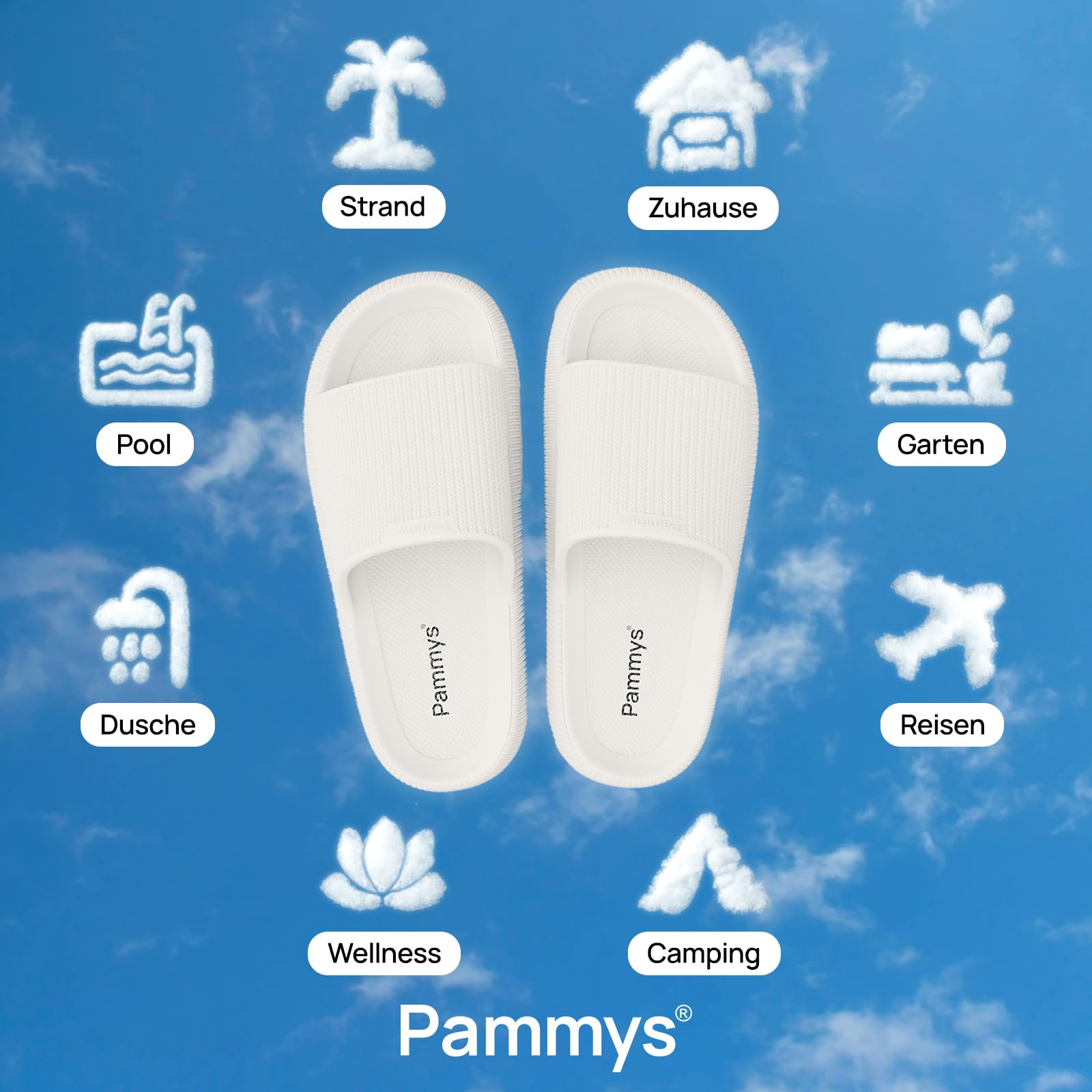 Originals Sandales d'été confortables pour femme 100 % EVA Végétalien et sans BPA – Sandales de bain antidérapantes pour la plage, la ville, le jardin et la piscine