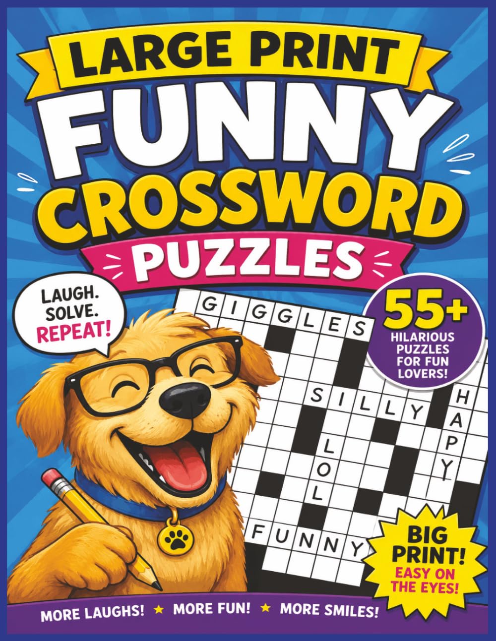 Large Print Funny Crossword Puzzles 55+