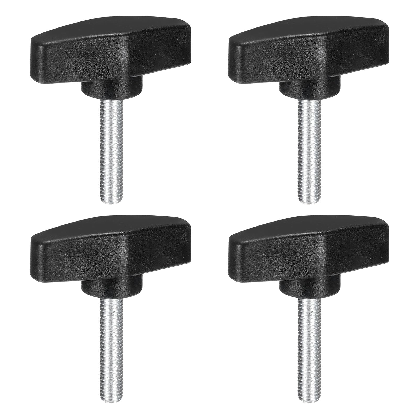 sourcing map 4Pcs Clamping Screw Knob, M8 x 40mm Metric Carbon Steel t Shaped Thumb Screws Handle for Quick Remove Hand Tightening Knob Replacement