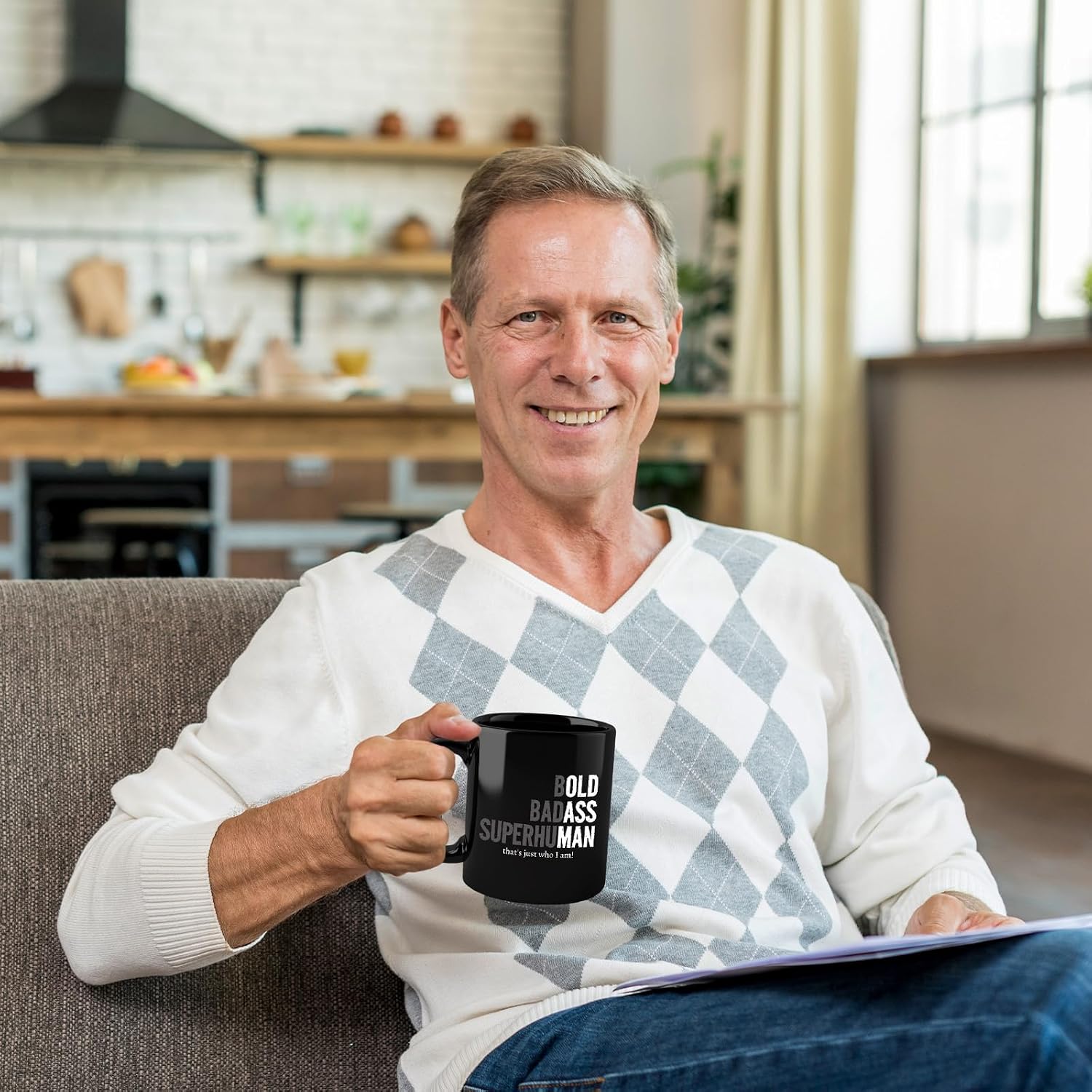 Funny Man Saying Gag Gift Birthday for Dad Husband Coffee Mug 11oz