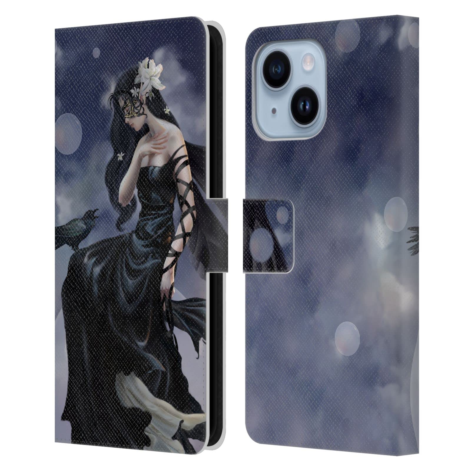 Étui iPhone 14 Plus fée Nene Thomas en cuir premium avec fentes cartes