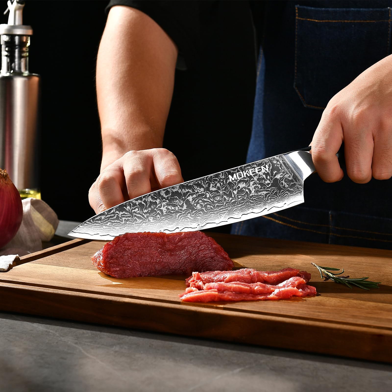 Chef Knife - 67 Layers VG10 Damascus Kitchen Knife 8 Inch Sharp Knife Wood Handle — Amazon image 2