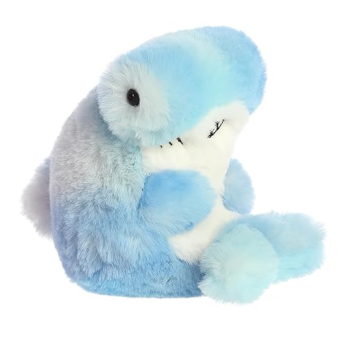 Aurora® Playful Rolly Pet™ Hamish Hammerhead Shark™ Stuffed Animal - Compact Size for On-The-Go Fun - for Adults, Kids, Birthdays, and Anniversaries - Blue 5 Inches
