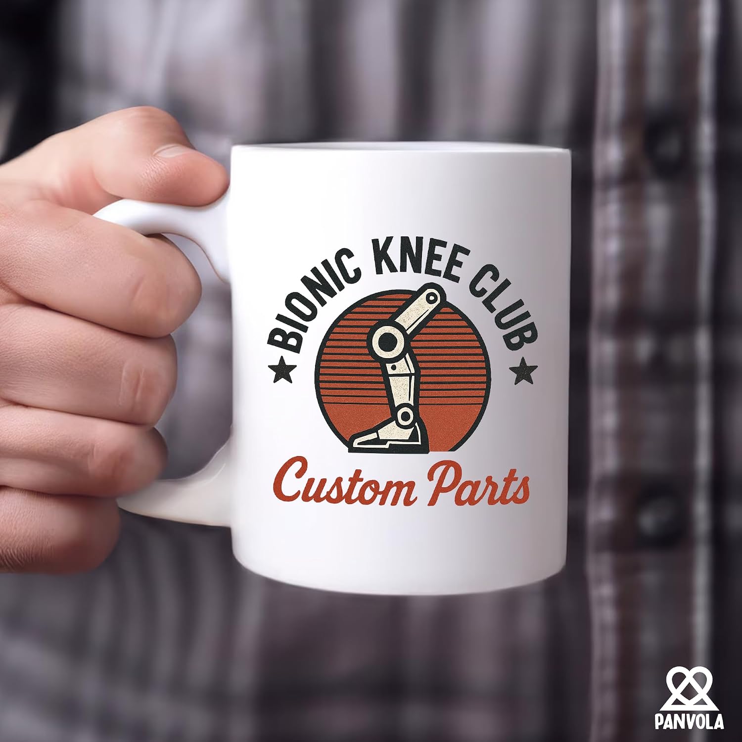 Panvola Bionic Knee Club Knee Replacement Gifts Mug 11oz White image 4