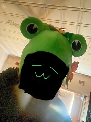 JEOJEOY Cute Plush Frog hat Scarf Cap Ears Winter ski hat Full Headgear ...