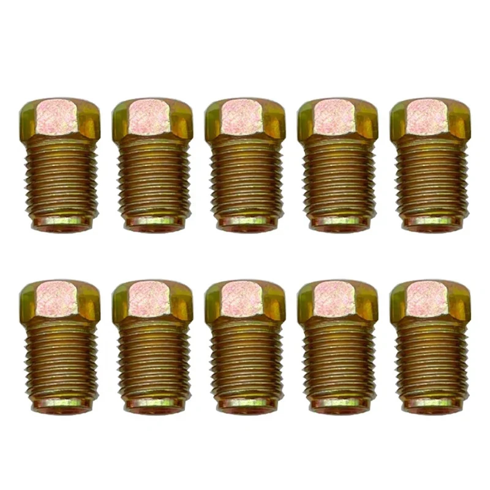 Maryear Men's One Color Brake Line Fittings M10x1.0 Brake Line Fittings Set For 3/16" Tube Inverted Flares Metric End Union Nuts Short Pipe Screw(20Pcs)