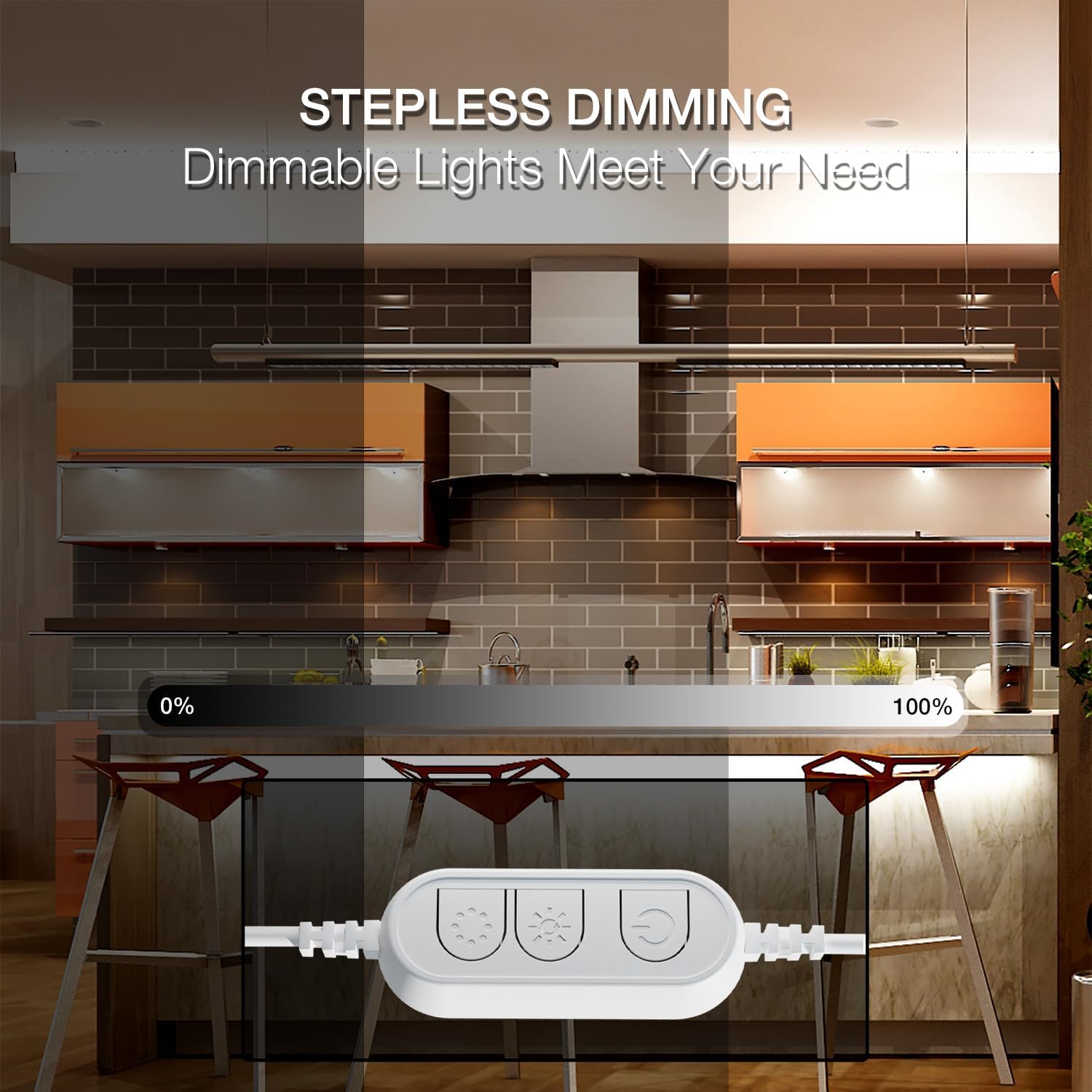 DAYBETTER White LED Strip Lights, 50 ft Dimmable 6500K Bright White Strip Lighting, 900 LEDs Tape LED Lights for Bedroom, Mirror, Kitchen, Home Decoration(2 Rolls of 25 ft) - Image 2