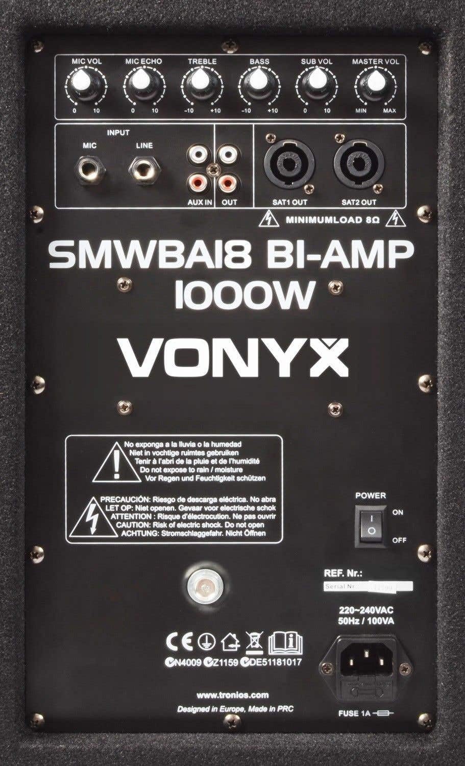 Vonyx 2.1 Lautsprecher Set auf Stativ, Mobile PA Anlage Komplettset - DJ Boxen Starter Set, 1600 Watt mit Subwoofer und Stativ, Aktiv PA Lautsprecher Set, 2.1 Soundsystem, Aktive Lautsprecher Boxen