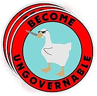 Vista 1 de Calcomanías de ganso ingobernable, regalos divertidos para casco, calcomanías de excavadora, calcomanías de vinilo impermeable para botella de agua