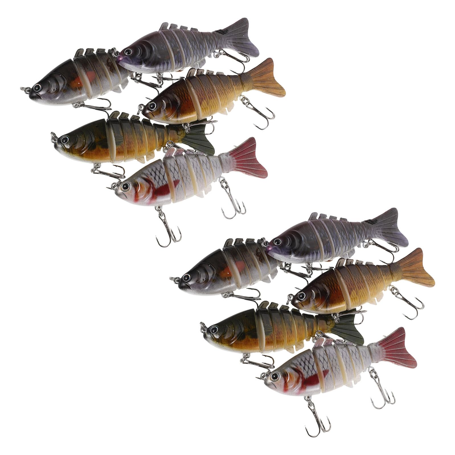 ORFOFE Señuelo Artificial de Pesca 10cm, 10 Piezas, Plástico