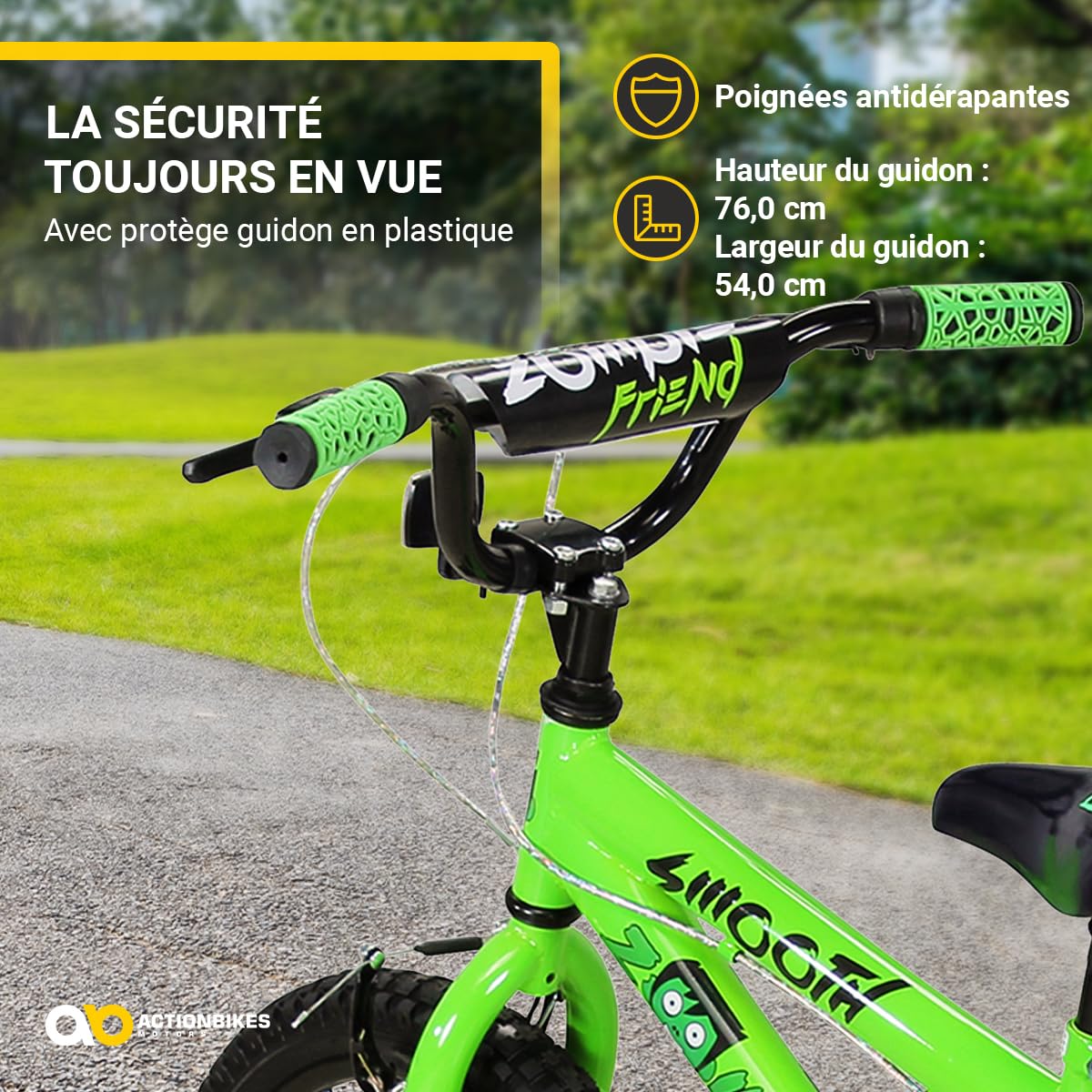 Action Bikes Zombie Vélo pour Enfant à partir de 3–9 Ans 12 16 20 "Vert Enfants Fille garçon Vélo