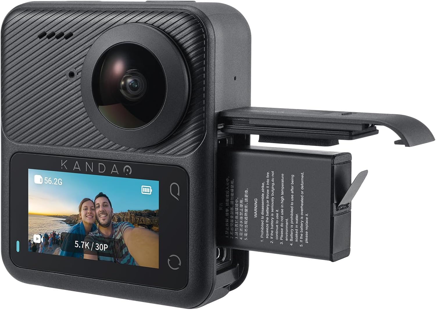 KanDao QooCam 3 Action Camera, 1/1.55" Sensors 5.7K Photo @60fps 360 Video Camera, Waterproof, Stablization, Sport & Outdoor Camera.