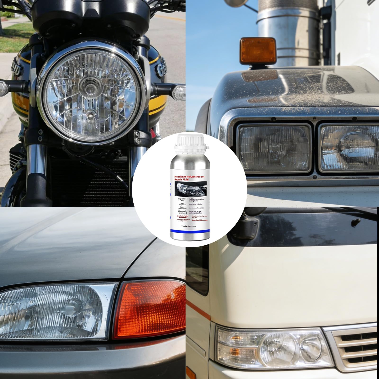 Kit Renovation Phare Voiture, Rénovateur Phare Voiture, Nettoyer Produit De Phares pour Auto Et Moto pour Oxydation/Jauni/Rayures/Flou ﻿ (1PC)