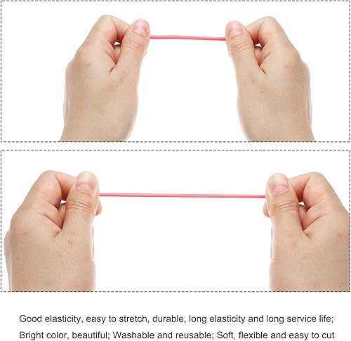 Vista 198 de PATIKIL Cuerda elástica elástica de 1/8 pulgadas, 11 yardas (0.118 in x 32.8 ft), color verde militar para manualidades, correas de gancho